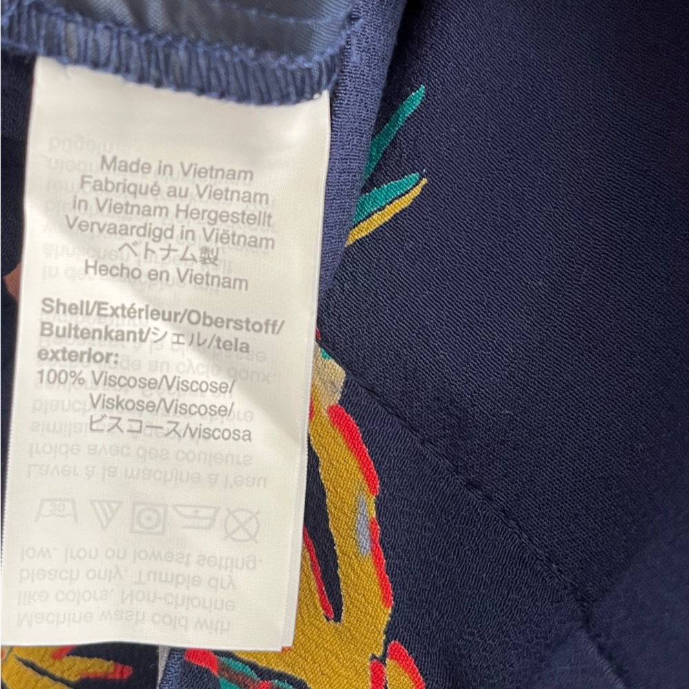 NWT Madewell Navy Floral Pants - Picture 7 of 7